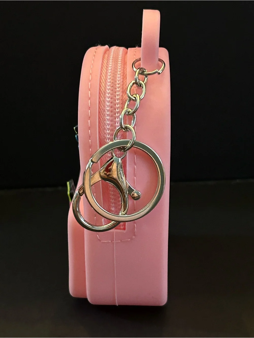 Kids Pink Silicone Unicorn Mini Backpack Keychain Bag Charm with Two Charms New